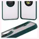 Etui z uchwytem na palec Bizon Case Hybrid Ring do Samsung Galaxy A36 5G przydymione z ciemnozieloną ramką