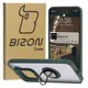 Etui z uchwytem na palec Bizon Case Hybrid Ring do Xiaomi 15 przydymione z ciemnozieloną ramką