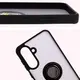 Etui z uchwytem na palec Bizon Case Hybrid Ring do Samsung Galaxy A36 5G przydymione z czarną ramką
