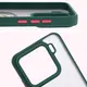 Etui z uchwytem na palec Bizon Case Hybrid Ring do Xiaomi 15 przydymione z ciemnozieloną ramką