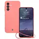 Silikonowe etui z pierścieniem magnetycznym Bizon Case Silicone Magnetic Sq do Samsung Galaxy A26 5G brudnoróżowe