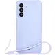 Silikonowe etui z pierścieniem magnetycznym Bizon Case Silicone Magnetic Sq do Samsung Galaxy A26 5G jasnofioletowe