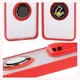 Etui z uchwytem na palec Bizon Case Hybrid Ring do Xiaomi 15 przydymione z czerwoną ramką