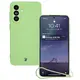 Silikonowe etui z pierścieniem magnetycznym Bizon Case Silicone Magnetic Sq do Samsung Galaxy A36 5G jasnozielone