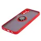 Etui z uchwytem na palec Bizon Case Hybrid Ring do Samsung Galaxy M14 5G przydymione z czerwoną ramką