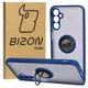 Etui z uchwytem na palec Bizon Case Hybrid Ring do Samsung Galaxy M14 5G przydymione z granatową ramką