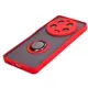 Etui z uchwytem na palec Bizon Case Hybrid Ring do Xiaomi 13 Ultra przydymione z czerwoną ramką