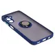 Etui z uchwytem na palec Bizon Case Hybrid Ring do Samsung Galaxy M14 5G przydymione z granatową ramką