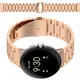 Pasek ze stali nierdzewnej Bizon Strap Watch Aura do Google Pixel Watch 3 45 mm różowozłoty