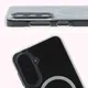 Etui z pierścieniem magnetycznym Bizon Case CrystalO do Samsung Galaxy A56 5G przezroczyste