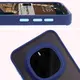 Etui z uchwytem na palec Bizon Case Hybrid Ring do Honor Magic7 Pro przydymione z granatową ramką