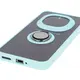 Etui z uchwytem na palec Bizon Case Hybrid Ring do Honor Magic7 Pro przydymione z jasnoniebieską ramką