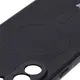 Silikonowe etui z pierścieniem magnetycznym Bizon Case Silicone Magnetic Sq do Samsung Galaxy A56 5G czarne