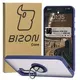 Etui z uchwytem na palec Bizon Case Hybrid Ring do Samsung Galaxy A36 5G / A56 5G przydymione z granatową ramką