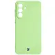 Silikonowe etui z pierścieniem magnetycznym Bizon Case Silicone Magnetic Sq do Samsung Galaxy A56 5G jasnozielone
