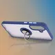 Etui z uchwytem na palec Bizon Case Hybrid Ring do Samsung Galaxy A36 5G / A56 5G przydymione z granatową ramką