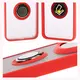Etui z uchwytem na palec Bizon Case Hybrid Ring do Honor Magic7 Pro przydymione z czerwoną ramką
