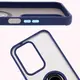 Etui z uchwytem na palec Bizon Case Hybrid Ring do Honor 200 Lite przydymione z granatową ramką