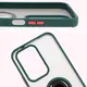 Etui z uchwytem na palec Bizon Case Hybrid Ring do Honor 200 Lite przydymione z ciemnozieloną ramką