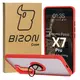 Etui z uchwytem na palec Bizon Case Hybrid Ring do Xiaomi Poco X7 Pro przydymione z czerwoną ramką