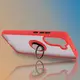 Etui z uchwytem na palec Bizon Case Hybrid Ring do Xiaomi Poco X7 Pro przydymione z czerwoną ramką