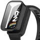 Etui ze szkłem do zegarka Bizon Case+Glass Watch do Xiaomi Smart Band 9 Active / Redmi Band 3 czarne