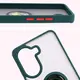 Etui z uchwytem na palec Bizon Case Hybrid Ring do Xiaomi Poco X7 Pro przydymione z ciemnozieloną ramką