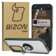 Etui z uchwytem na palec Bizon Case Hybrid Ring do Honor 200 Lite przydymione z ciemnozieloną ramką