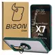 Etui z uchwytem na palec Bizon Case Hybrid Ring do Xiaomi Poco X7 Pro przydymione z ciemnozieloną ramką