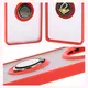 Etui z uchwytem na palec Bizon Case Hybrid Ring do Honor Magic7 Lite przydymione z czerwoną ramką
