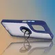 Etui z uchwytem na palec Bizon Case Hybrid Ring do Motorola Moto G05 / E15 przydymione z granatową ramką