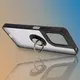 Etui z uchwytem na palec Bizon Case Hybrid Ring do Motorola Moto G15 / G15 Power przydymione z czarną ramką