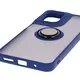 Etui z uchwytem na palec Bizon Case Hybrid Ring do Motorola Moto G05 / E15 przydymione z granatową ramką