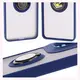 Etui z uchwytem na palec Bizon Case Hybrid Ring do Motorola Moto G05 / E15 przydymione z granatową ramką