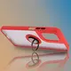 Etui z uchwytem na palec Bizon Case Hybrid Ring do Motorola Moto G05 / E15 przydymione z czerwoną ramką