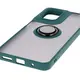 Etui z uchwytem na palec Bizon Case Hybrid Ring do Motorola Moto G05 / E15 przydymione z ciemnozieloną ramką