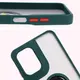 Etui z uchwytem na palec Bizon Case Hybrid Ring do Motorola Moto G05 / E15 przydymione z ciemnozieloną ramką