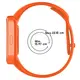 Pasek Bizon Strap Watch Dots do Xiaomi Redmi Watch 3 Active pomarańczowy