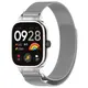 Etui z paskiem Bizon Strap + Case Watch Chain do Xiaomi Redmi Watch 4 srebrne