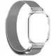 Etui z paskiem Bizon Strap + Case Watch Chain do Xiaomi Redmi Watch 4 srebrne