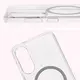 Etui z pierścieniem magnetycznym Bizon Case CrystalO do Samsung Galaxy S25 Edge przezroczyste