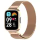 Etui z paskiem Bizon Strap + Case Watch Chain do Xiaomi Redmi Watch 3 Active różowozłote