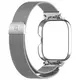 Etui z paskiem Bizon Strap + Case Watch Chain do Xiaomi Redmi Watch 4 srebrne