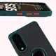 Etui z uchwytem na palec Bizon Case Hybrid Ring do Samsung Galaxy S25 Edge przydymione z ciemnozieloną ramką