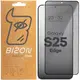 Prywatyzujące szkło hartowane Bizon Glass Edge Shadow do Samsung Galaxy S25 Edge przyciemniane z czarną ramką