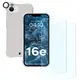 Etui + 2x szkło na ekran + 1x szkło na obiektyw Bizon Case Clear Pack do Apple iPhone 16e