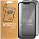 Prywatyzujące szkło hartowane Bizon Glass Edge Shadow do Apple iPhone 16e / 14 / 13 Pro / 13 przyciemniane z czarną ramką
