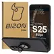 Etui z uchwytem na palec Bizon Case Hybrid Ring do Samsung Galaxy S25 Edge przydymione z czarną ramką