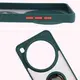 Etui z uchwytem na palec Bizon Case Hybrid Ring do Xiaomi 15 Ultra przydymione z ciemnozieloną ramką