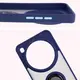 Etui z uchwytem na palec Bizon Case Hybrid Ring do Xiaomi 15 Ultra przydymione z granatową ramką